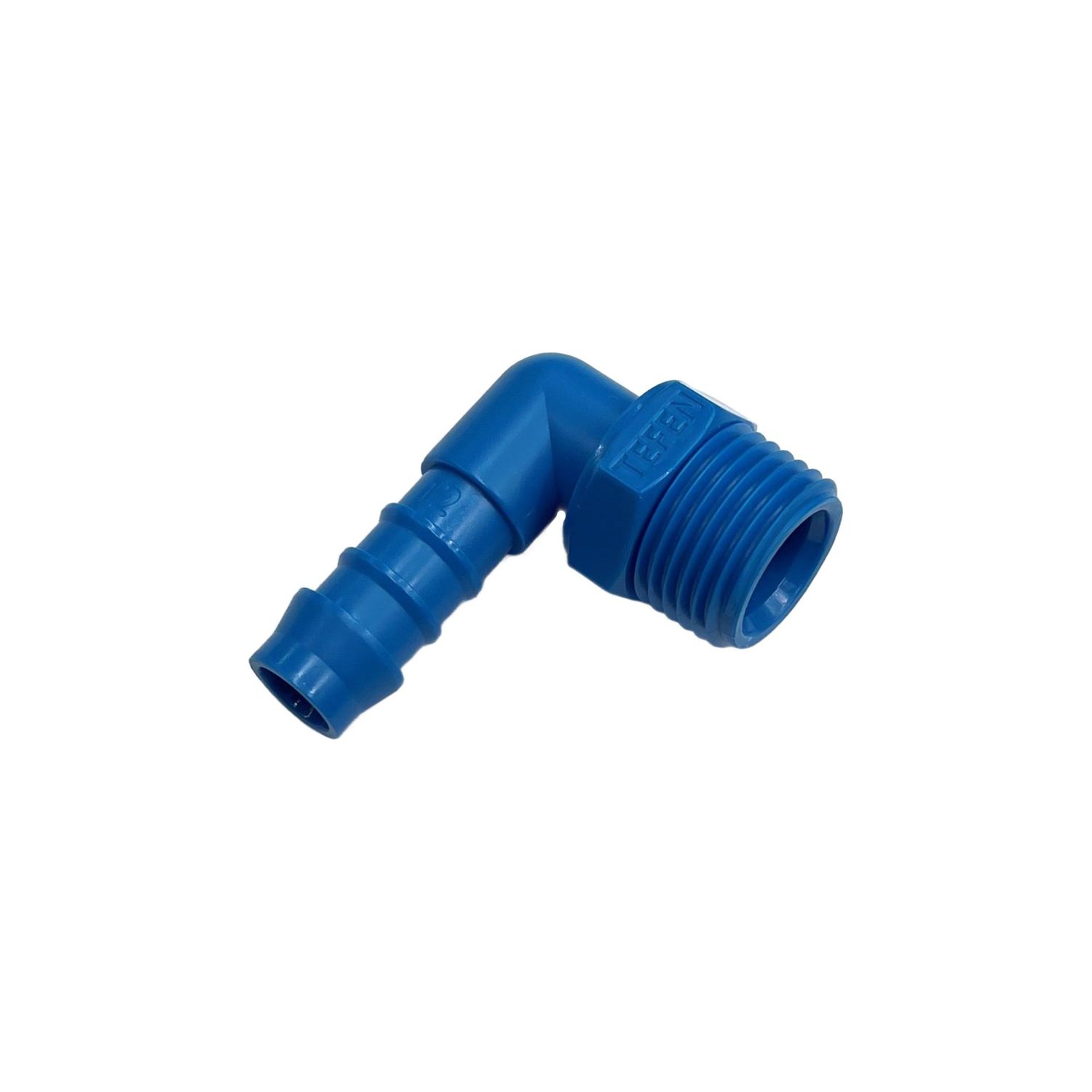 Nylon Plastic Male Elbow Tail Fitting 1/2" (12.7mm) Hose Tube End to X 1/2" (21mm) Male BSP Thread