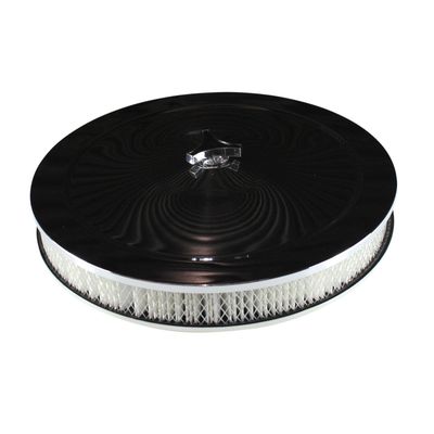 Chrome Air Filter/Air Cleaner 14" x 2" Holley Rochester Recessed Base Paper Element