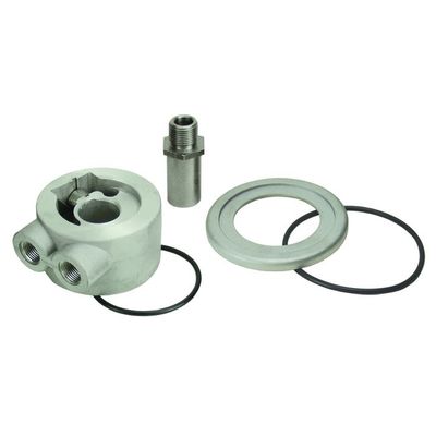 Thermostatic Engine Sandwich Adapter 3/8 Thermostatic Engine Sandwich Adapter 3/8"NPT, 13/16"-16 Filter Derale 25731