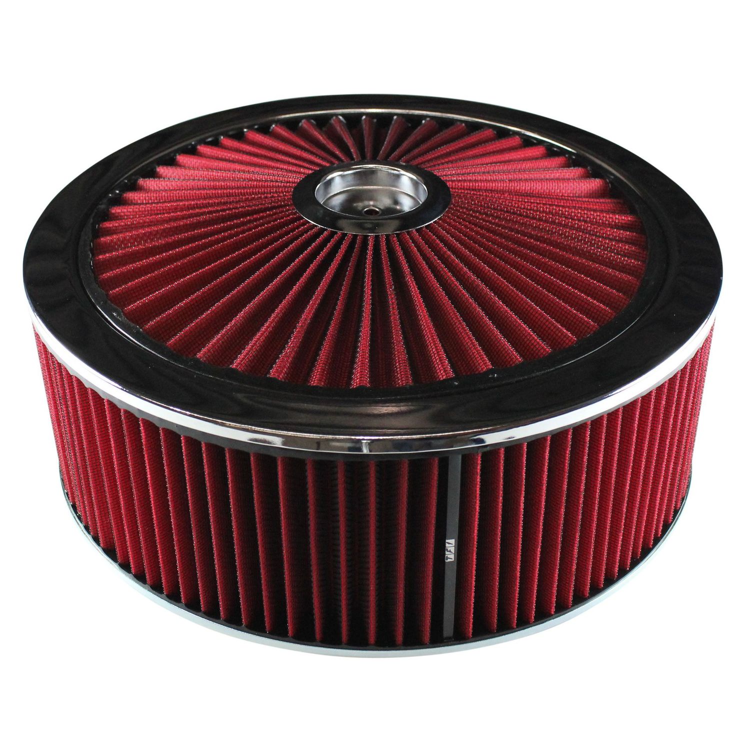 Extraflow Red Chrome Air Filter/Air Cleaner 14" x 5" Holley or Holden Quadrajet Base
