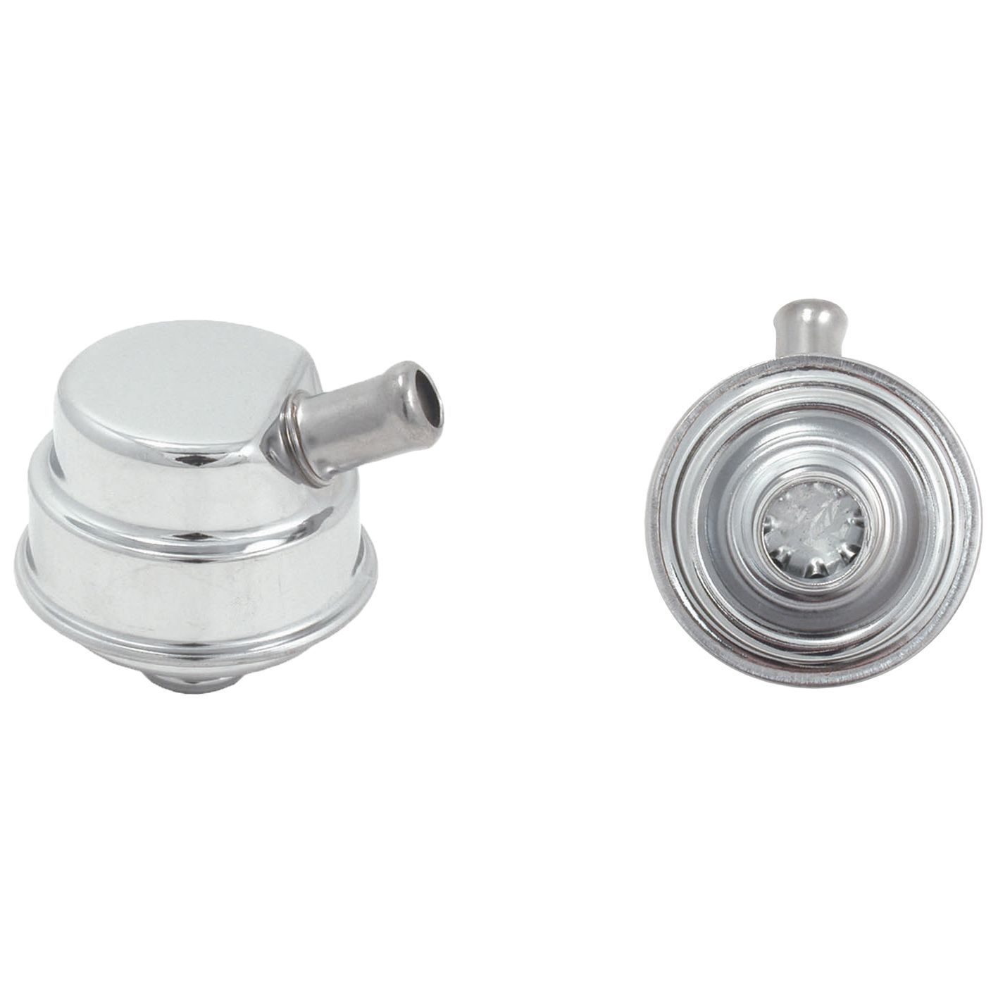 Valve Rocker Cover Oil Breather Cap Push In 1"(25mm) Neck Mopar Style Chromed Steel