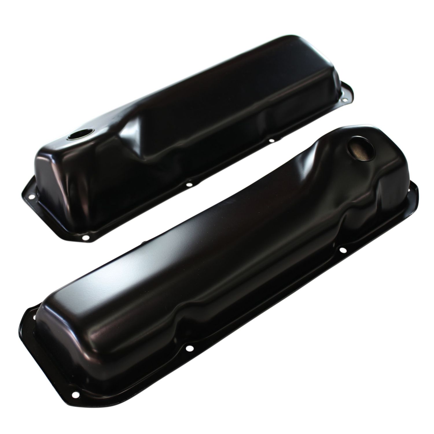 Valve Rocker Covers Ford Cleveland V8 302-351-400M Black Steel with holes-pr