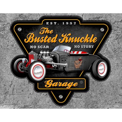Busted Knuckle Garage Metal Sign Reproduction 41cm x 32cm Busted Knuckle Garage Metal Sign Reproduction 41cm x 32cm