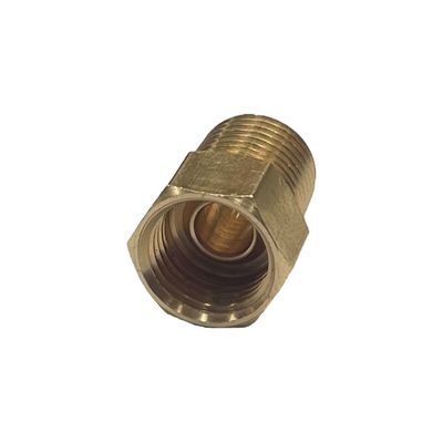 Brass male Inverted Flare Union 5/16" (7.9mm) Hose Tube to 1/4" (13.2mm) Male BSP Thread