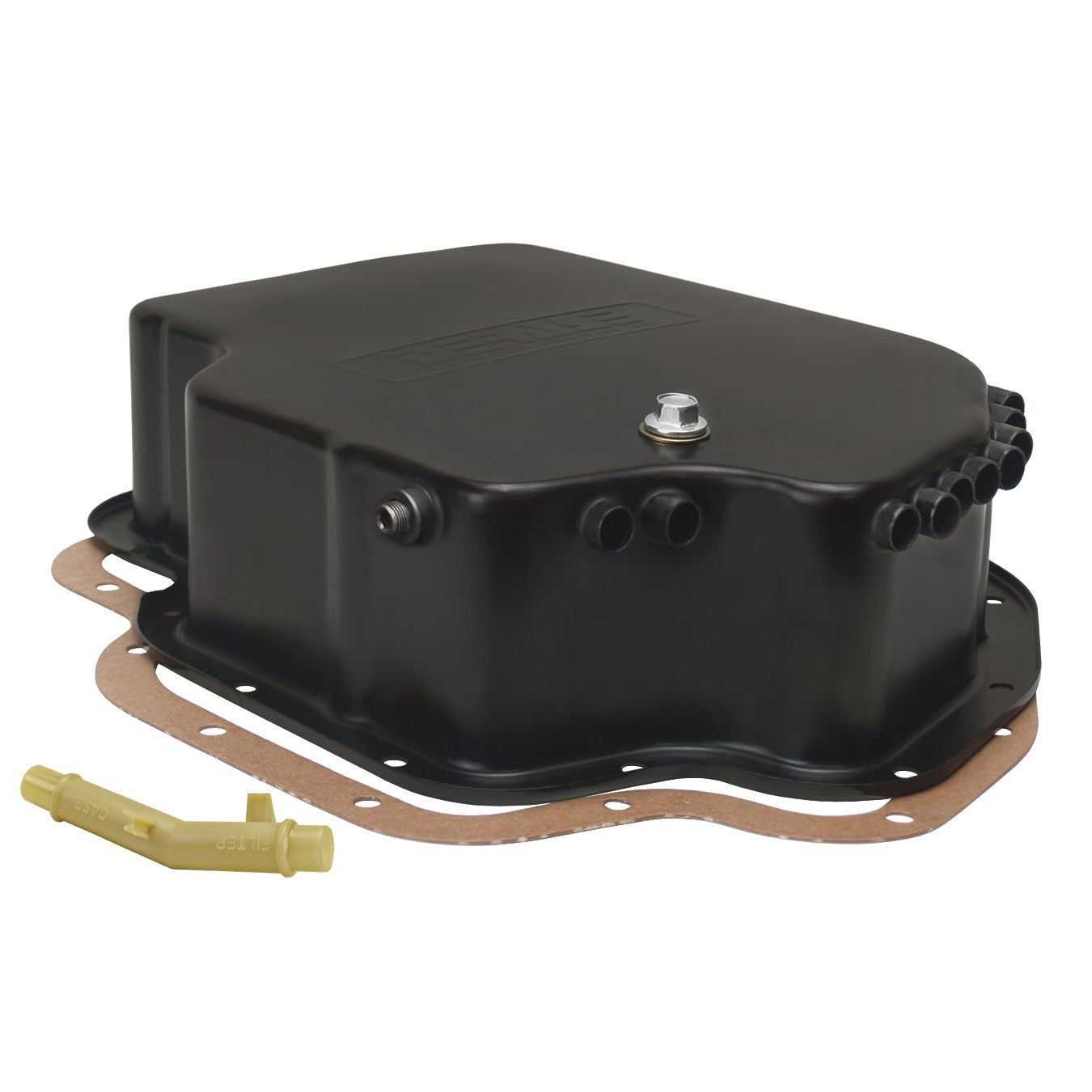 Transmission Cooling Pan GM Turbo Hydro TH400 4.5 Transmission Cooling Pan GM Turbo Hydro TH400 4.5" Deep + Tubes Derale 14202