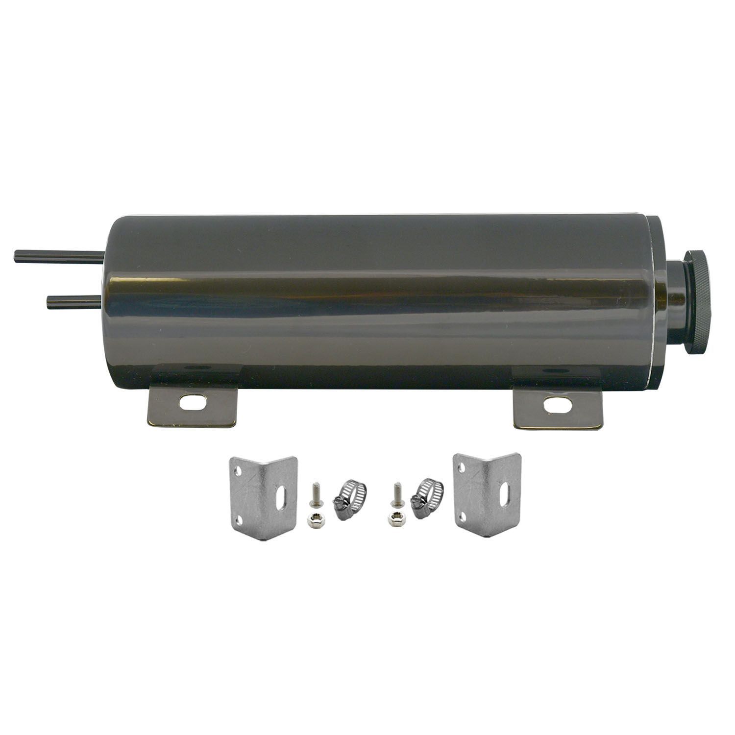 Radiator Overflow Tank 3" (75mm) x 10" (250mm) Black Stainless Steel 965ml