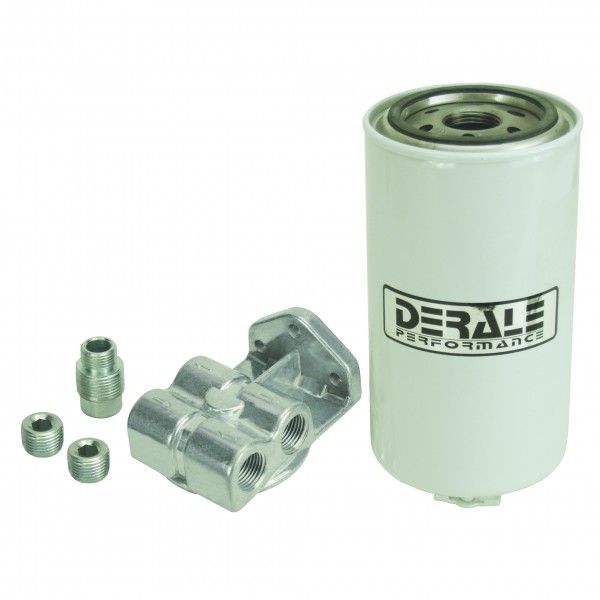 Derale Fuel Filter Water Separator 1/2" Npt Side Ports Suit Petrol Fuels 13070