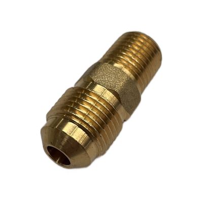 Brass Male Flare Union 3/8" (9.5mm) Hose Tube x 1/4" (6.3mm) Male BSP Thread