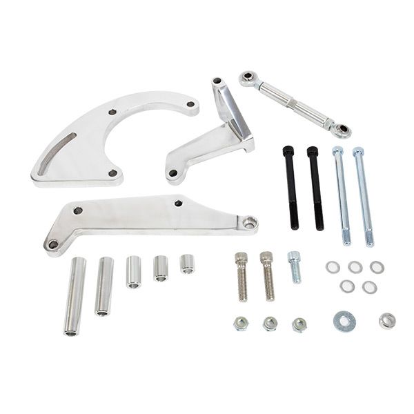 Air Conditioning Bracket Kit Polished Aluminium Chevrolet Sm Block Lwp