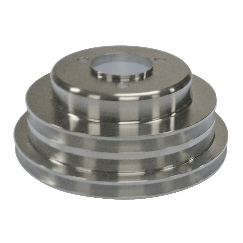 Pulley Crankshaft Triple Groove Lwp Polished Alloy Big Block Chevrolet 396-454