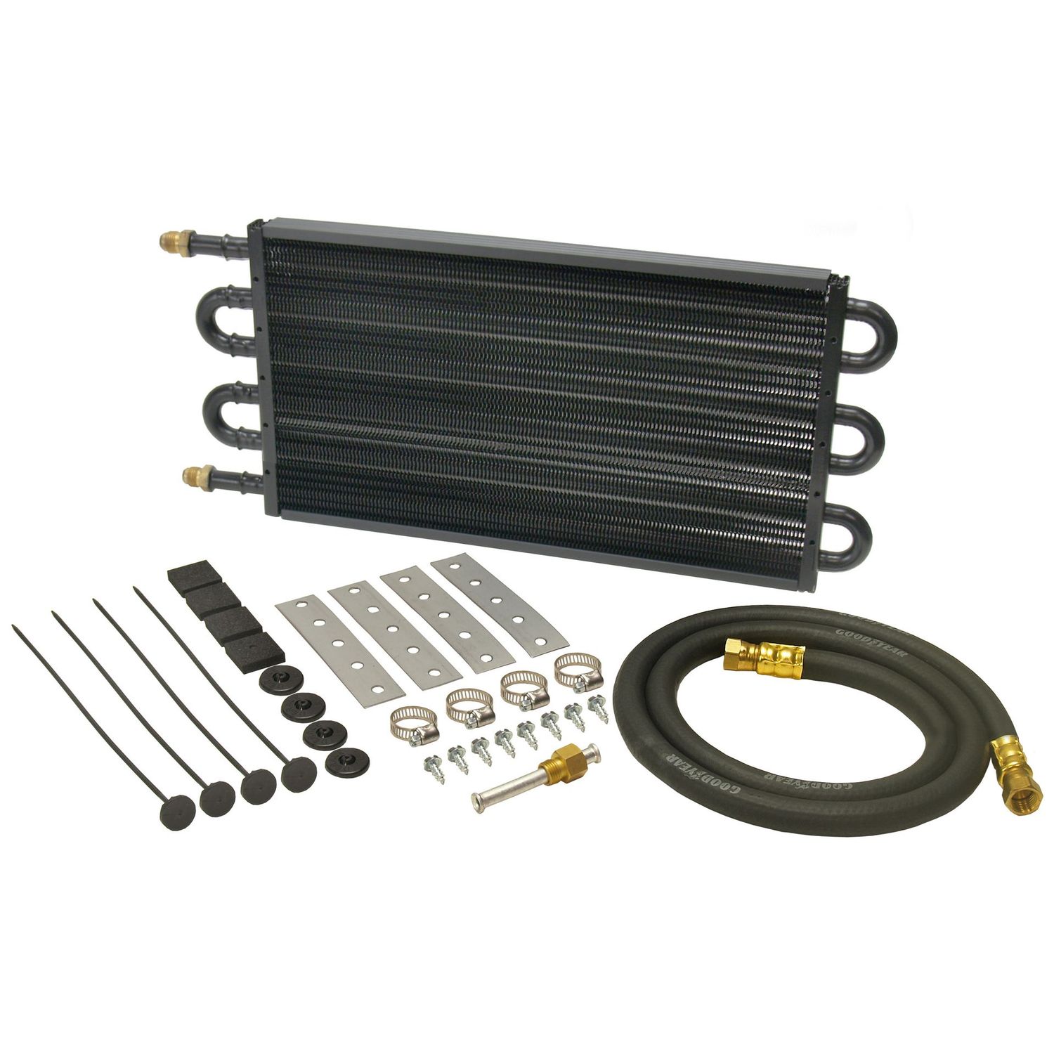 Derale Transmission Cooler Kit 6 Pass 18 Derale Transmission Cooler Kit 6 Pass 18" Copper/Aluminum -6AN 13303