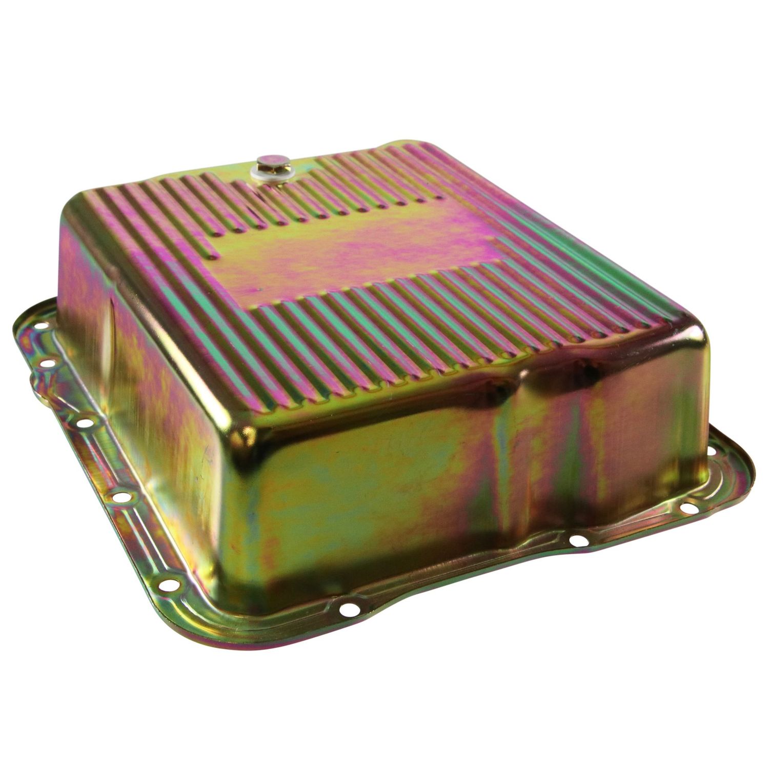 Transmission Pan GM Turbo 700R4/4L60/4L60E Deep Zinc with Drain Plug Transmission Pan GM Turbo 700R4/4L60/4L60E Deep Zinc with Drain Plug