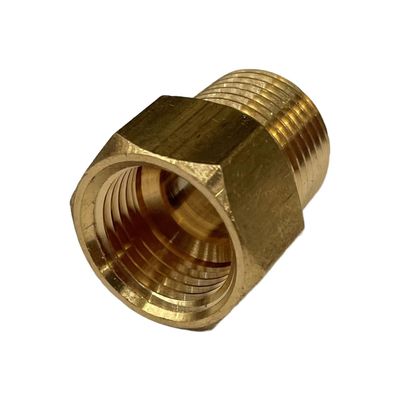 Brass Temp Bush Reducer 5/8" (15.8mm) Female UNF Thread to  3/8" (17mm) Male NPT Thread - Ford/Chrysler