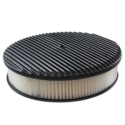 Black Alloy Full Finned Air Filter/Air Cleaner 14 Black Alloy Full Finned Air Filter/Air Cleaner 14" x 3" Holley Edelbrock Paper Filter