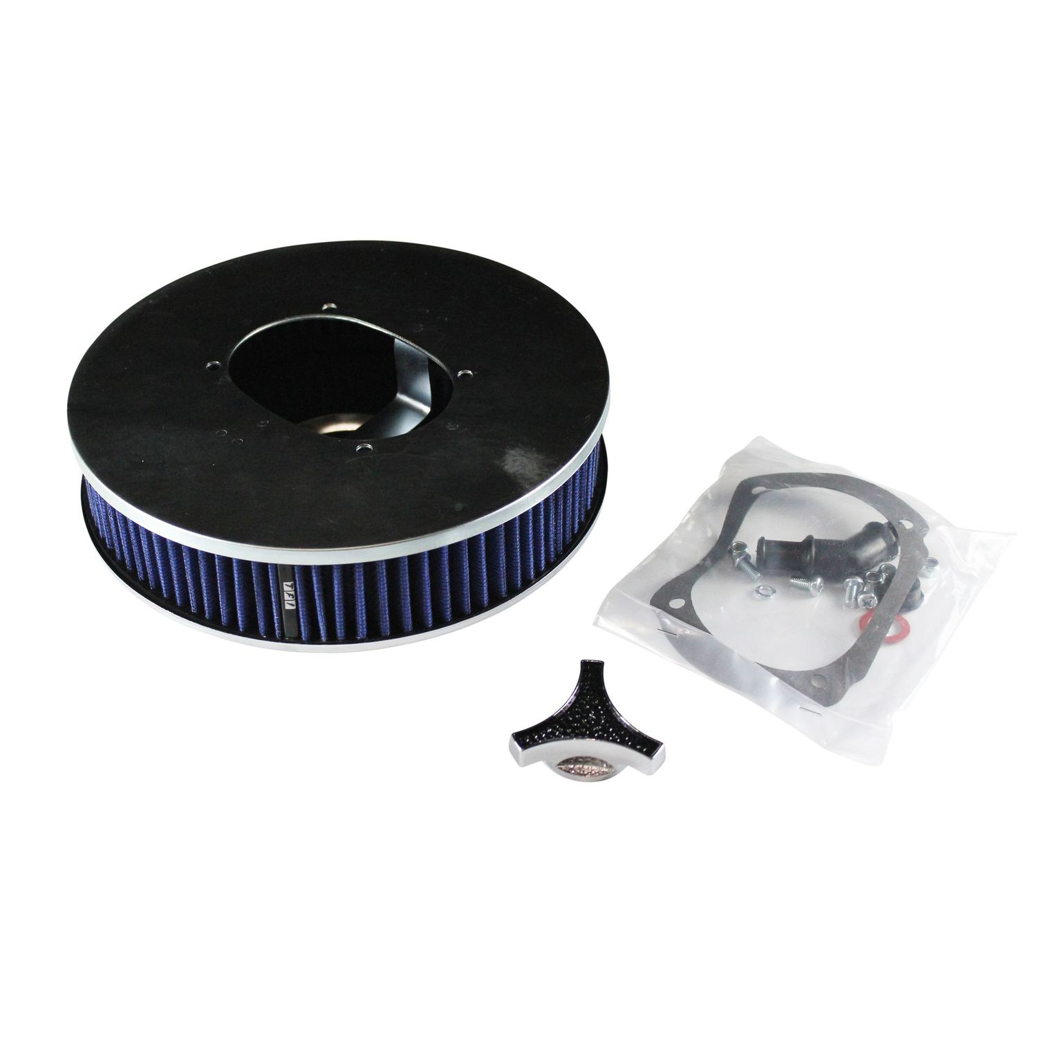 Chrome Air Filter/Air Cleaner 9" Wide x 2" Tall Weber Adm Falcon XE/XF Carb Blue Element