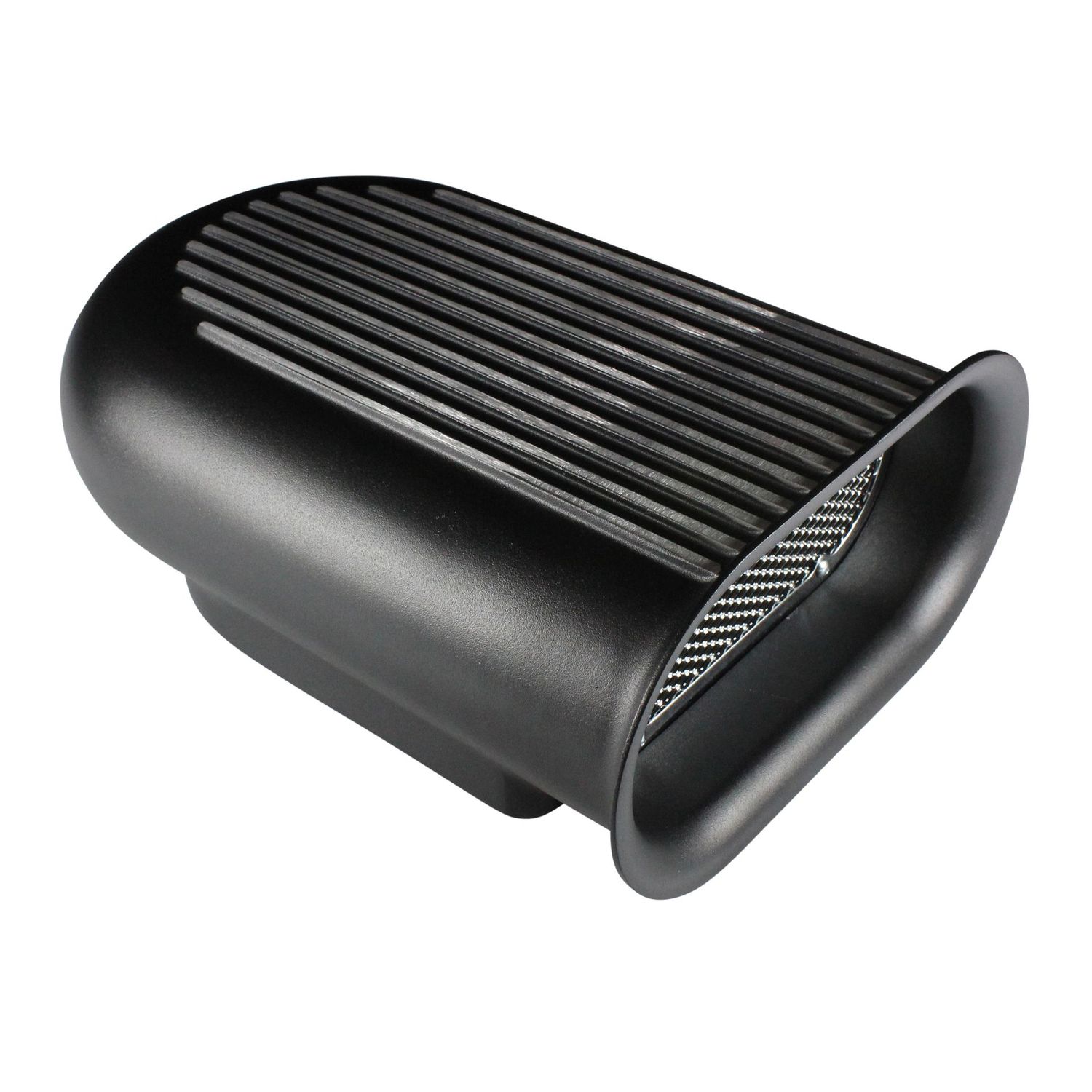 Scoop Short (Hilborn Style) Black Full Finned Alloy 13-1/2 Scoop Short (Hilborn Style) Black Full Finned Alloy 13-1/2" Long with filter