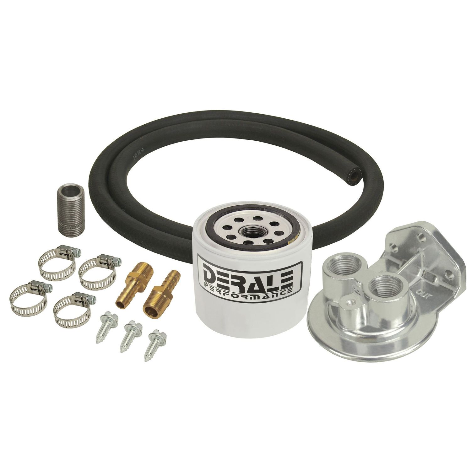 Derale Transmission Filter Kit Single Mount 3/8" NPT Ports Up Remote 13090