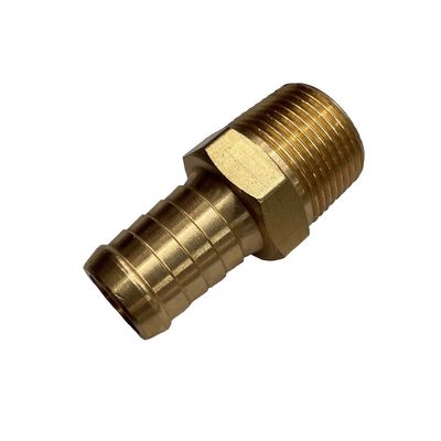 Brass Male Tail Fitting 3/4" (19.1mm) Hose Tube End to 3/8" (16.7mm) BSP Thread