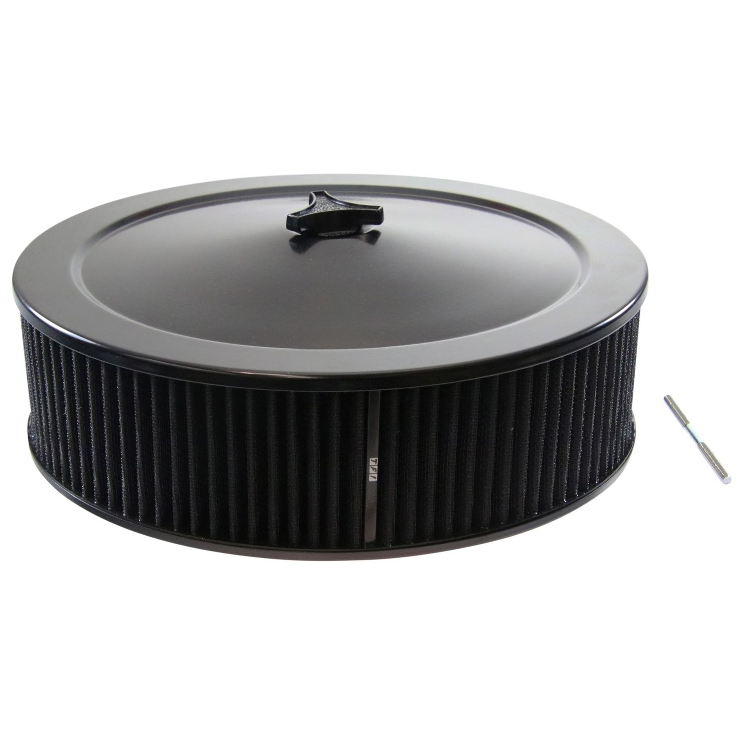 Black Air Filter/Air Cleaner 14 Black Air Filter/Air Cleaner 14" x 4" Holley Rochester Recessed Base Washable Elemen