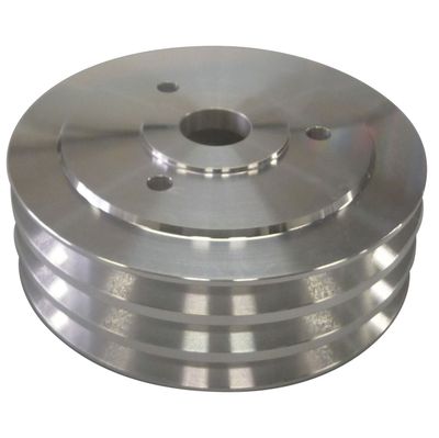 Pulley Crankshaft Triple Groove Swp Polished Alloy Big Block Chevrolet 396-454