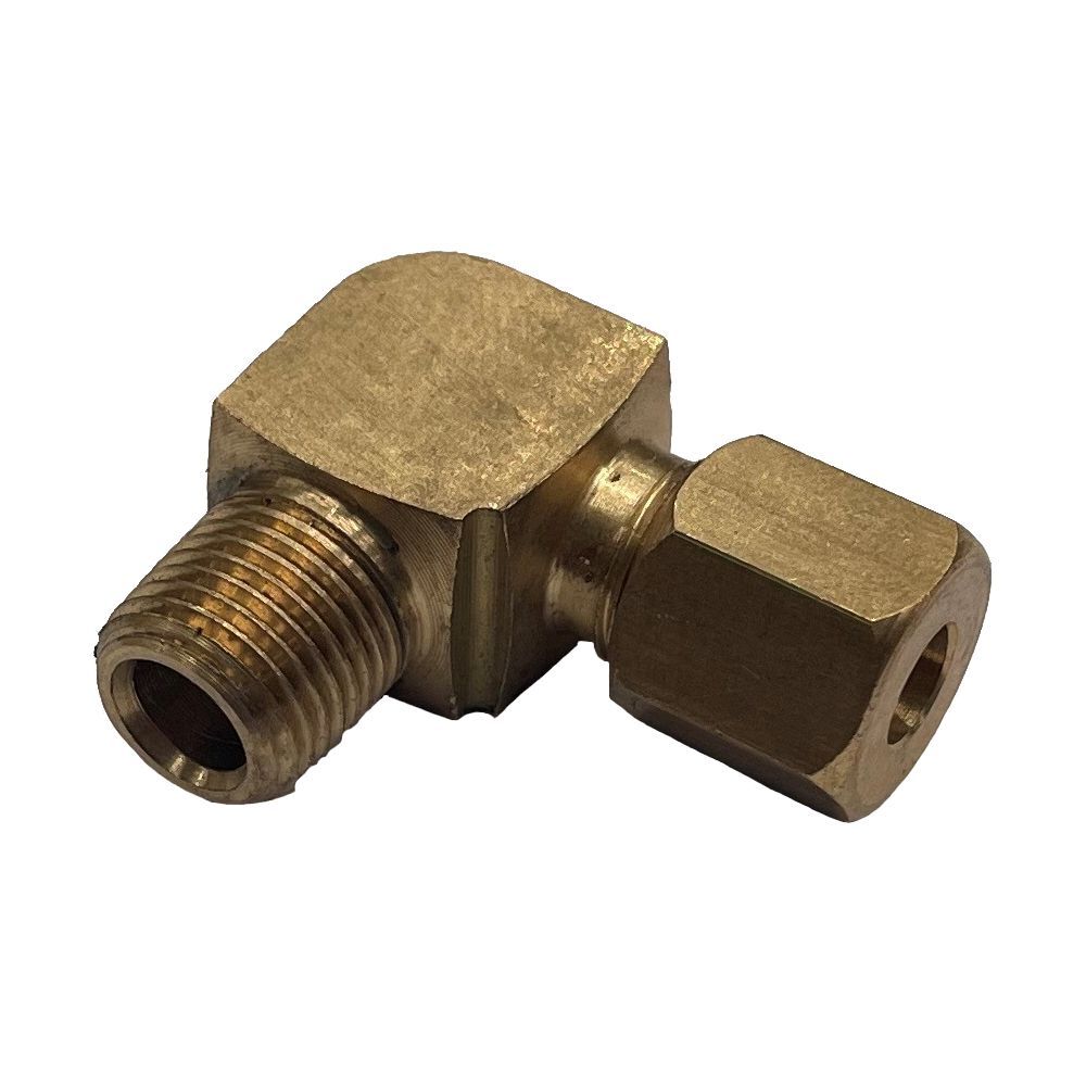 Brass Compression Union Elbow 5/16" (7.9mm) Tube to 1/8" (9.7mm) Male BSP Thread
