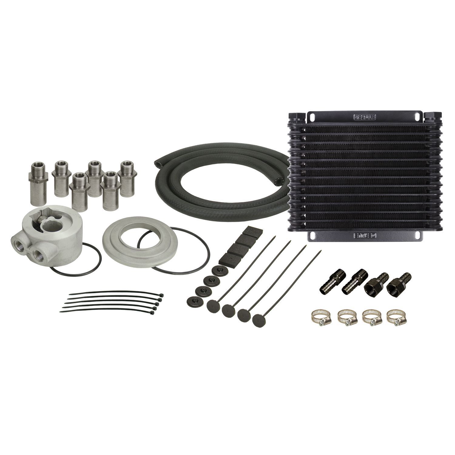 Derale Plate & Fin 13 Row Engine Oil Cooler Kit with Sandwich Adapter 15405 Derale Plate & Fin 13 Row Engine Oil Cooler Kit with Sandwich Adapter 15405