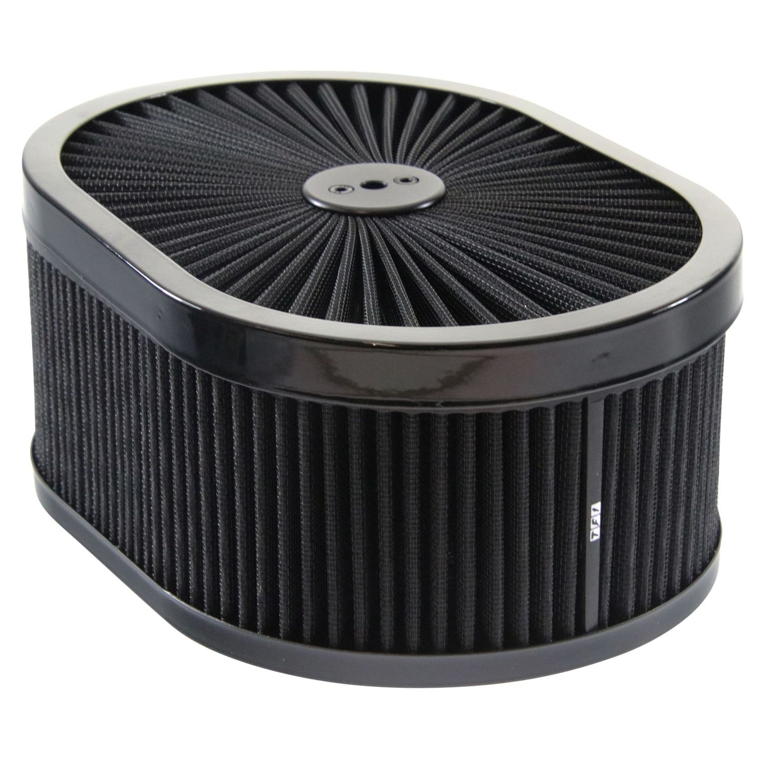 Oval Extraflow Black Edge Black Air Filter/Air Cleaner 12"x 4" Holley Edelbrock Quadrajet