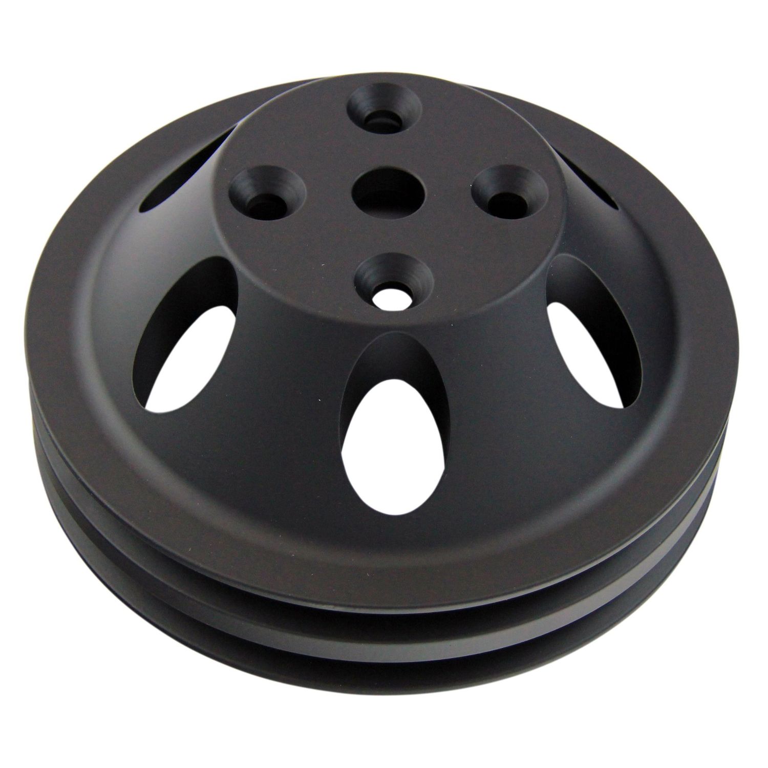 Pulley Water Pump Double Groove Lwp Black Alloy Small Block Chevrolet 265-400 Pulley Water Pump Double Groove Lwp Black Alloy Small Block Chevrolet 265-400