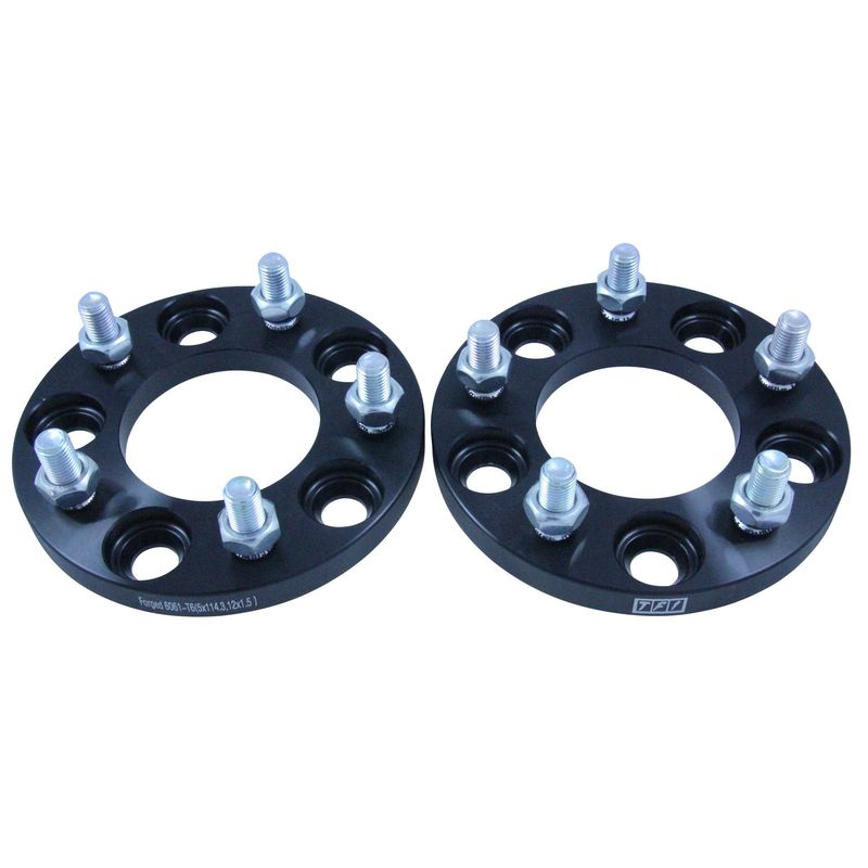 Bolt On Billet Wheel Spacer Kit 15mm Thick Size 5x114.3PCD 12mmx1.5 Stud set of 2