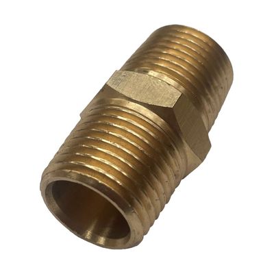 Brass Hex Nipple 1/2" (21mm) Male BSP Thread