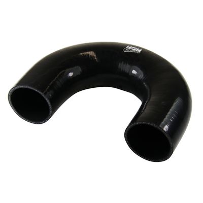 Silicone Hose Black 180 Deg Elbow 63mm (2.5 Silicone Hose Black 180 Deg Elbow 63mm (2.5") ID, 50mm Leg Length