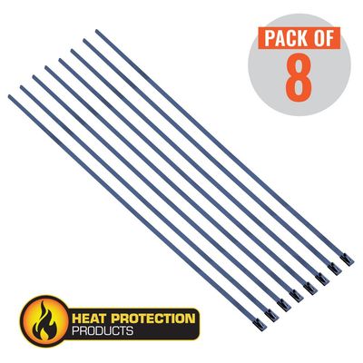 Exhaust Wrap Stainless Steel Locking Ties 200mm (8 Inch) Long Heavy Duty Qty 8 Exhaust Wrap Stainless Steel Locking Ties 200mm (8 Inch) Long Heavy Duty Qty 8