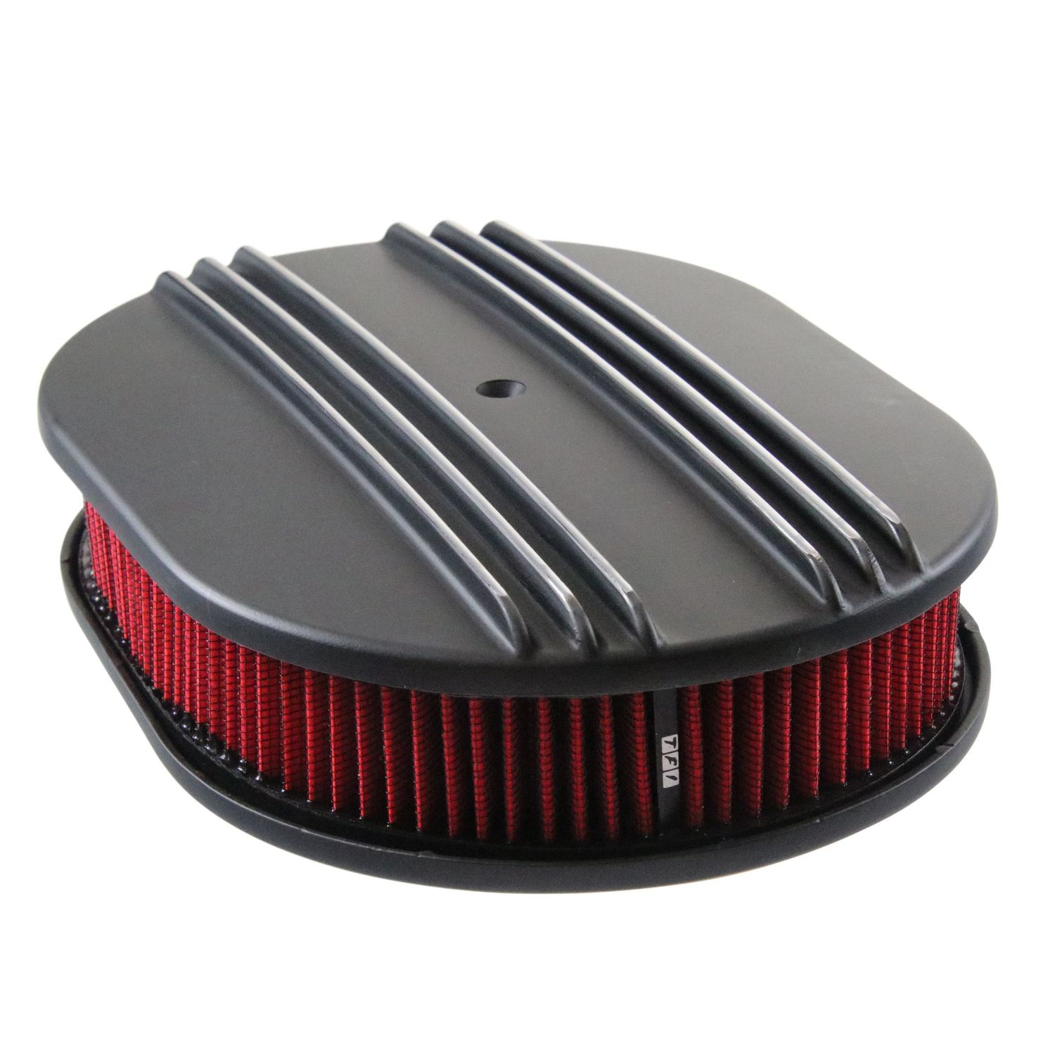 Oval Black Dual Centre Finned Air Filter/Air Cleaner 12 Oval Black Dual Centre Finned Air Filter/Air Cleaner 12" x 2" Holley Edelbrock Quadrajet