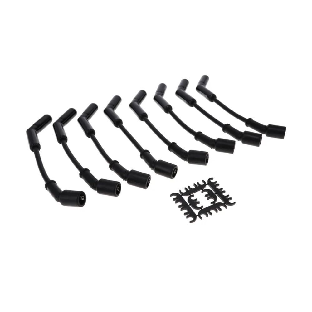 GM LS 8.5mm Black Spark Plug Lead Set with 135 Degree Ceramic Plug Boots - Universal Fitment