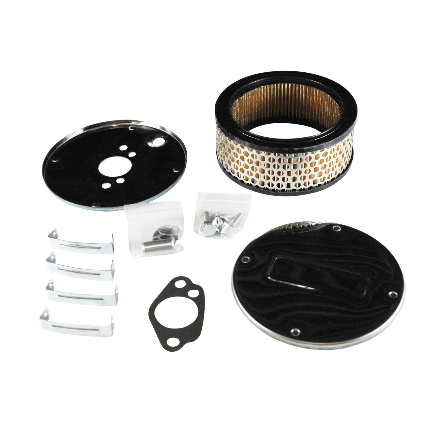 Chrome Air Filter/Air Cleaner 5-1/2 Chrome Air Filter/Air Cleaner 5-1/2" Wide x 55mm Tall SU H2 HS2 1-1/4" Paper Element
