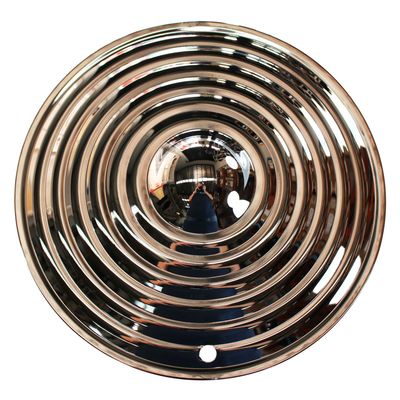 Ripple Flying Saucer Stardust 14" Chrome Steel Hot Rod Hubcaps Wheel Cover