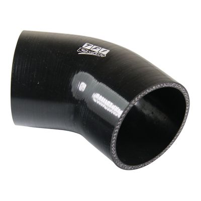 Silicone Hose Black 45 Deg Elbow 83mm (3.25 Silicone Hose Black 45 Deg Elbow 83mm (3.25") ID, 50mm Leg Length