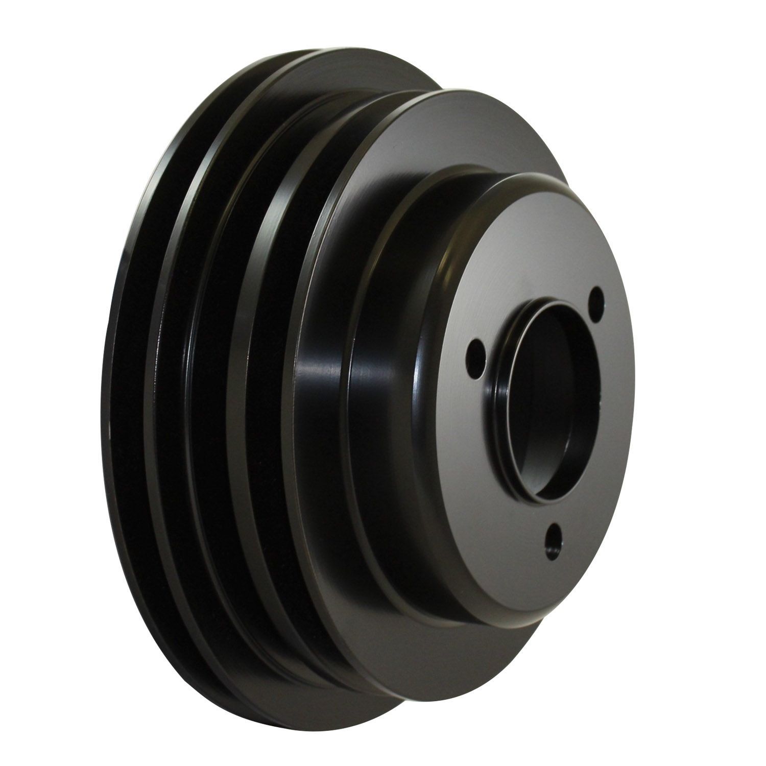 Pulley Crankshaft Triple Groove Lwp Black Alloy Big Block Chevrolet 396-454 Pulley Crankshaft Triple Groove Lwp Black Alloy Big Block Chevrolet 396-454