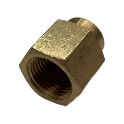 Brass Hex Reducing Socket 1/2" (12.7mm) BSP Thread to 1/4" (6.3mm) BSP Thread