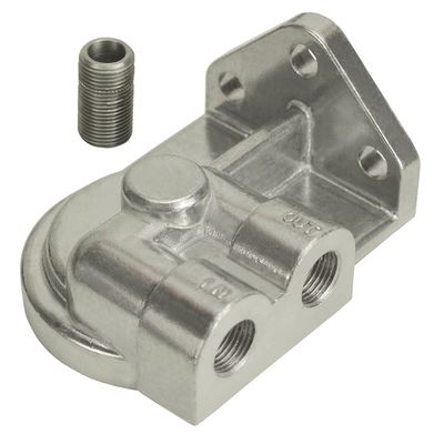 Single Right Port Remote Filler Mount 3/8"Npt ports, 3/4-16 Thread Derale 25751