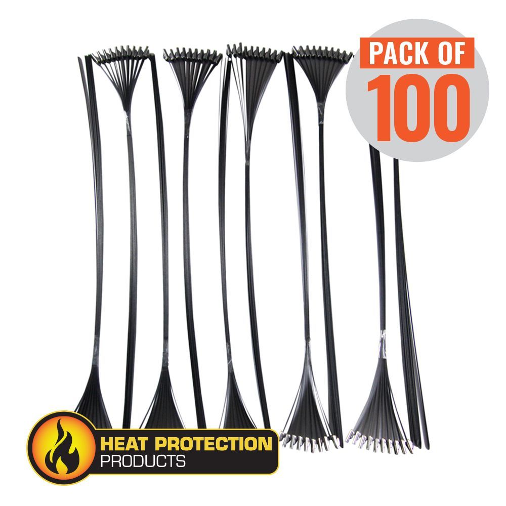 Exhaust Wrap Stainless Black Locking Ties 355mm(14 Inch) Long Heavy Duty Qty 100 Exhaust Wrap Stainless Black Locking Ties 355mm(14 Inch) Long Heavy Duty Qty 100