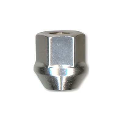 Single Tapered Zinc Acorn Bulge Wheel Nut (Open Ended) - 12mm x 1.25, 19mm Hex