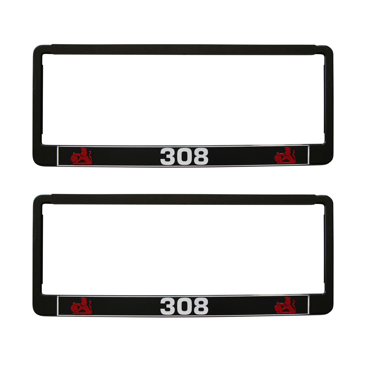 PAIR 308 Polymer Number Plate Frames. Suits 6 Digit Number Plates