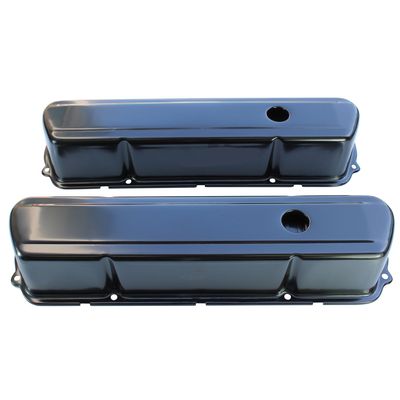 Valve Covers Black Holden V8 253-308 Tall Black Steel-pr. Suit Roller Rockers
