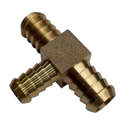 Brass Reducing Tee 3/4" (19.1mm) x 3/4" (19.1mm) to 5/8" (15.9mm) Hose Tube End