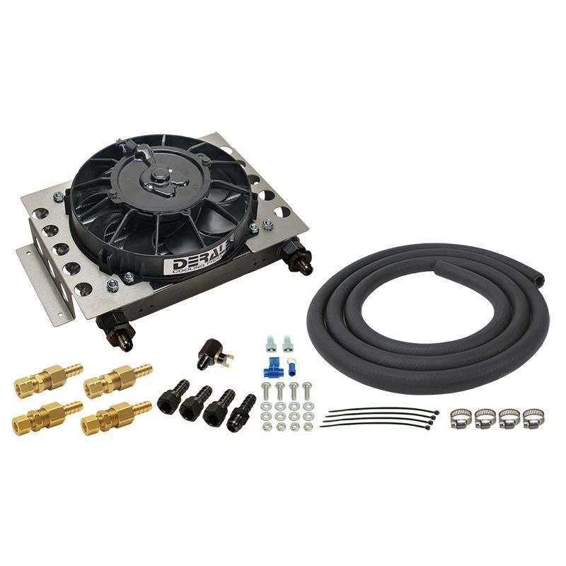 Remote Mount Transmission Cooler with Fan Atomic Cooler Plate & Fin 15 Row Remote Mount Transmission Cooler with Fan Atomic Cooler Plate & Fin 15 Row