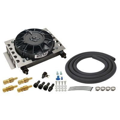 Remote Mount Transmission Cooler with Fan Atomic Cooler Plate & Fin 15 Row Remote Mount Transmission Cooler with Fan Atomic Cooler Plate & Fin 15 Row