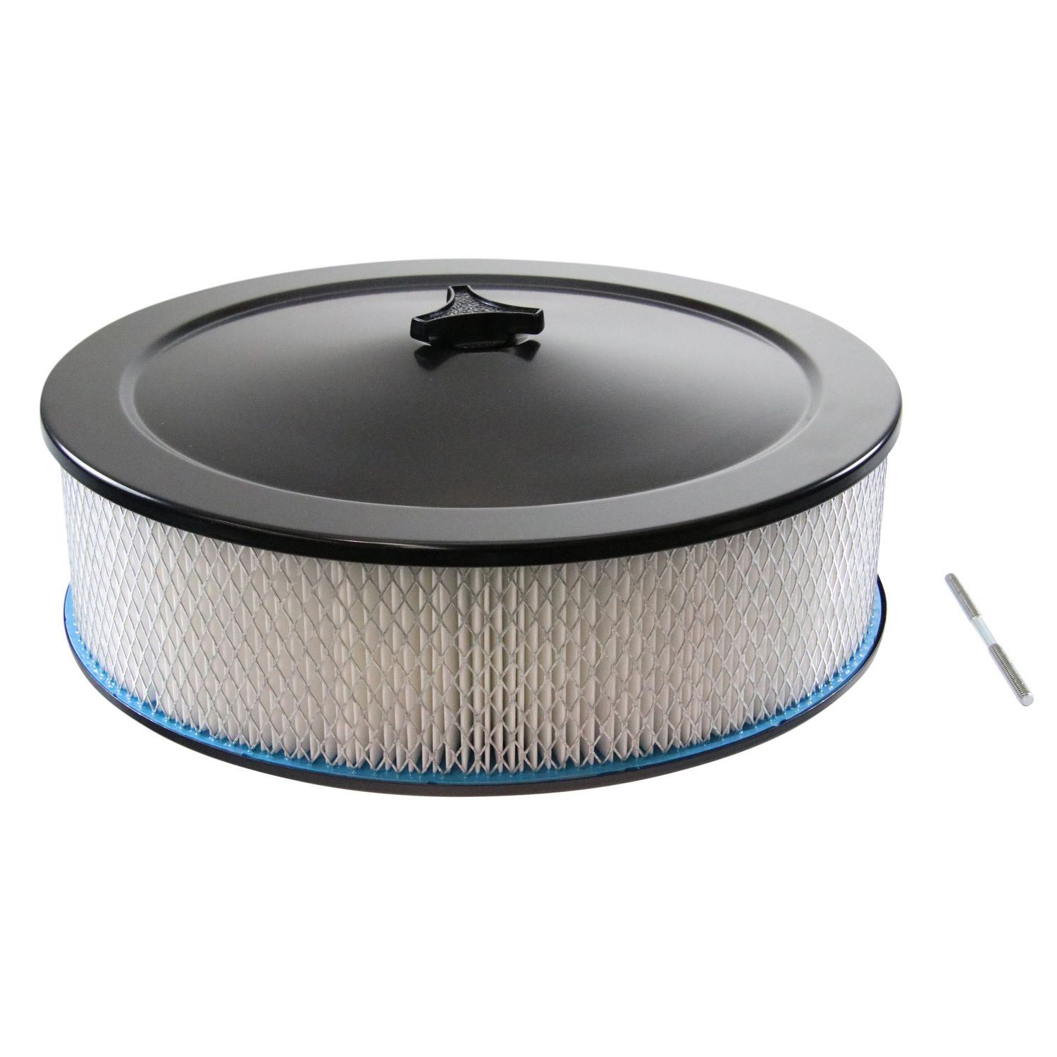 Black Air Filter/Air Cleaner 14 Black Air Filter/Air Cleaner 14" x 4" Holley Rochester Recessed Base Paper Element