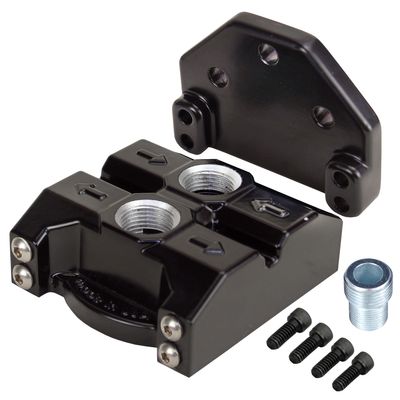 Single Ports Up Remote Filter Mount -10AN(7/8 Single Ports Up Remote Filter Mount -10AN(7/8"-14) O-ring ports, 3/4"-16 Thread