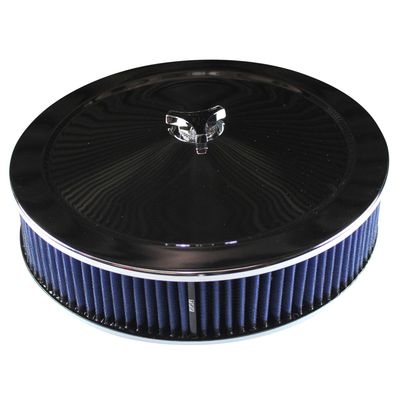 Chrome Air Filter/Air Cleaner 14 Chrome Air Filter/Air Cleaner 14" x 3" Holley or Holden Quadrajet Base Blue Washable